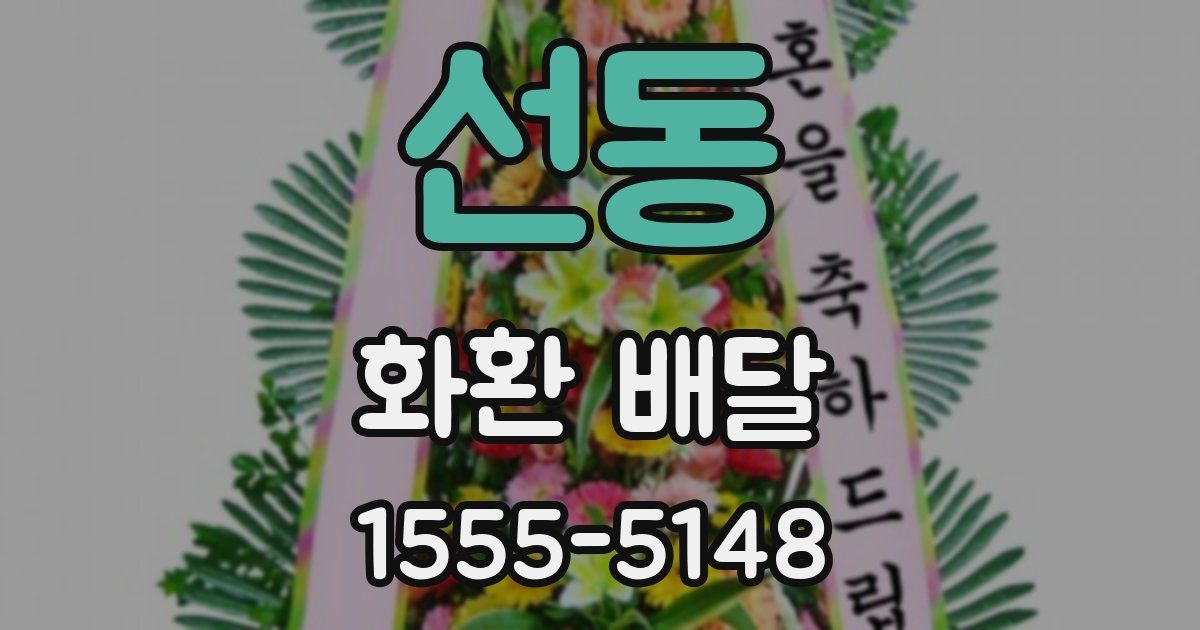 선동 화환 배달