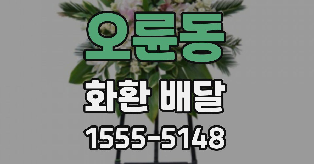 오륜동 화환 배달