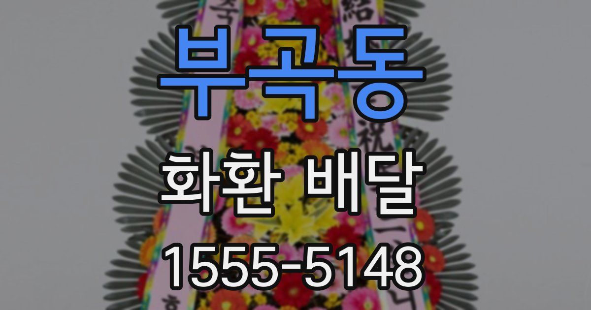 부곡동 화환 배달