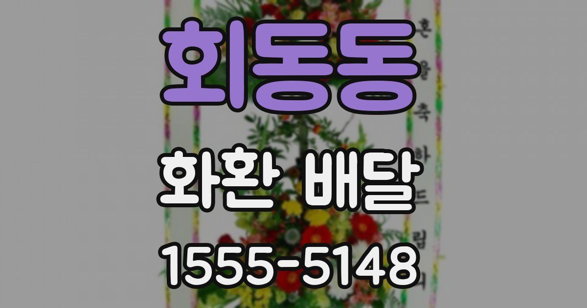 회동동 화환 배달