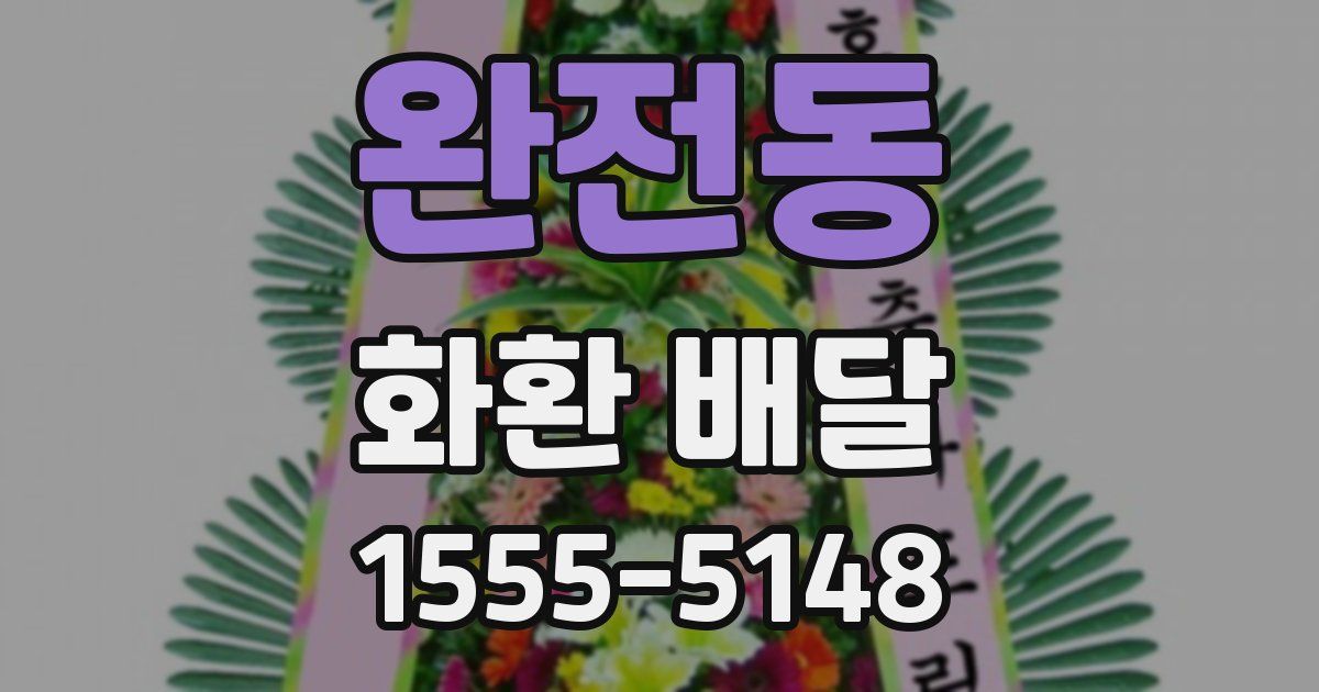 완전동 화환 배달