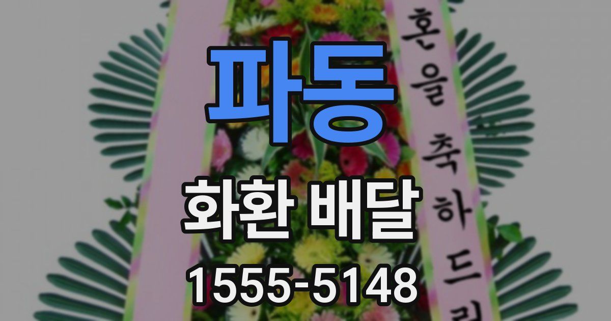 파동 화환 배달