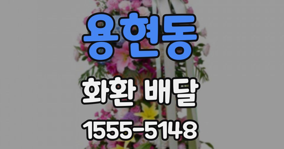 용현동 화환 배달