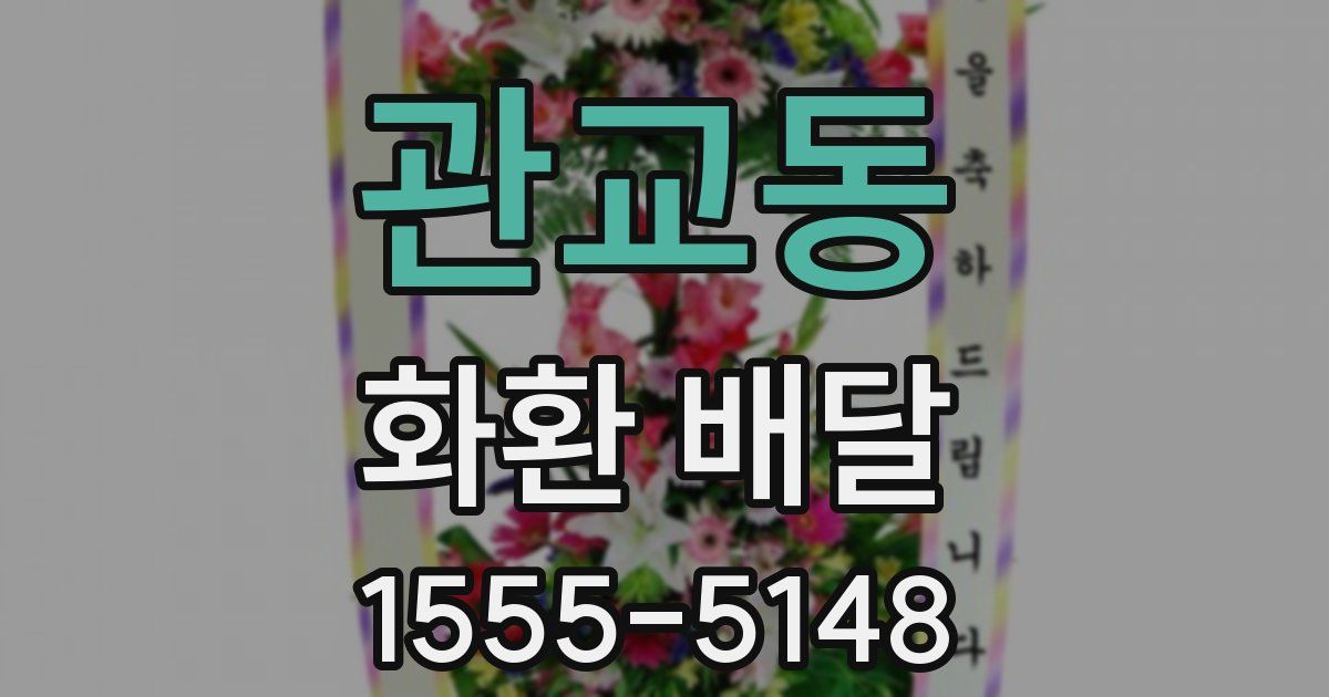 관교동 화환 배달