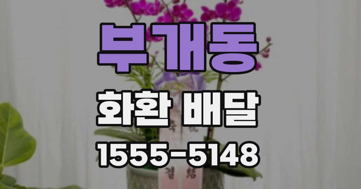 부개동 화환 배달