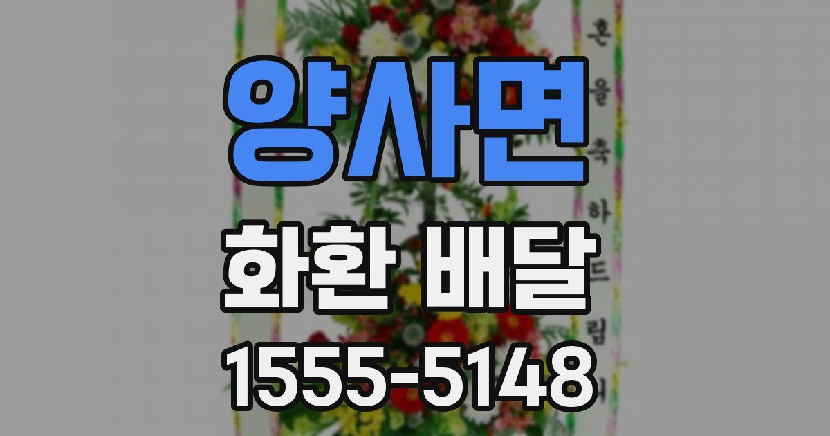 양사면 화환 배달