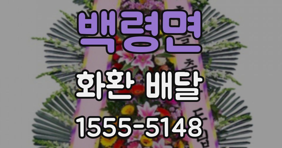 백령면 화환 배달