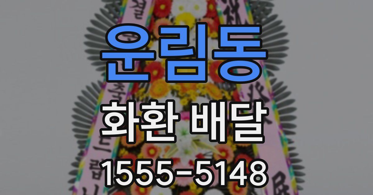 운림동 화환 배달