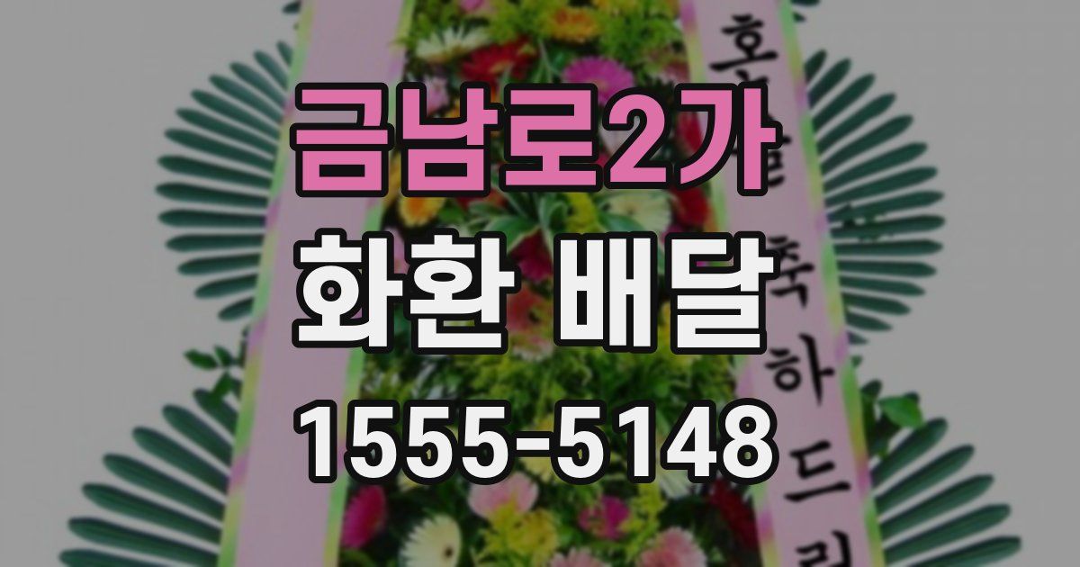 금남로2가 화환 배달