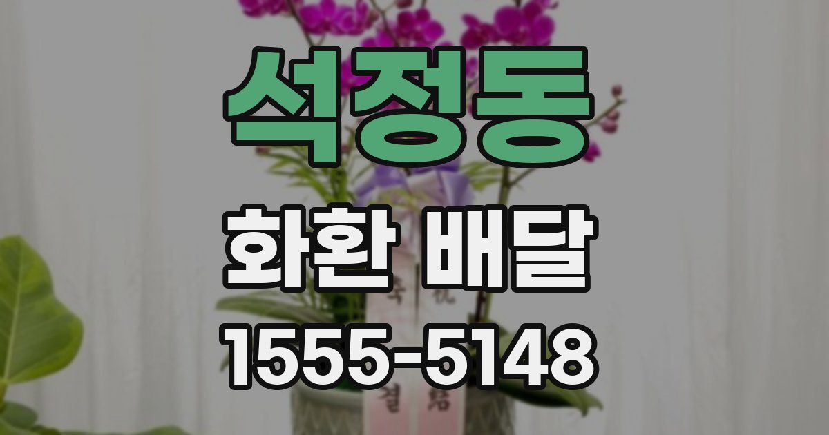 석정동 화환 배달