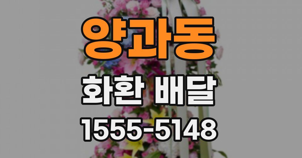 양과동 화환 배달