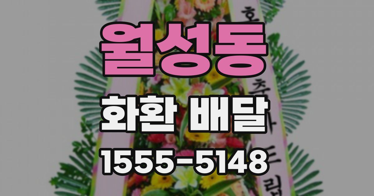 월성동 화환 배달