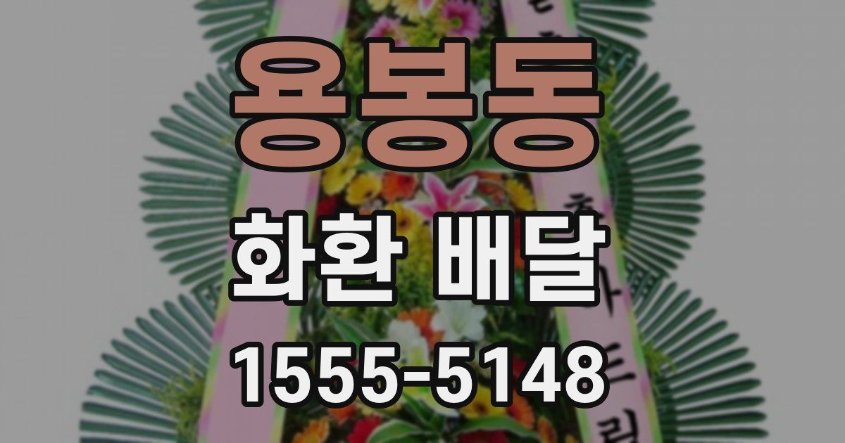 용봉동 화환 배달