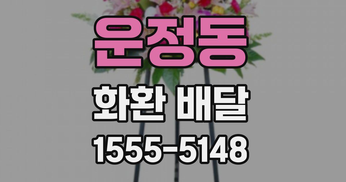 운정동 화환 배달