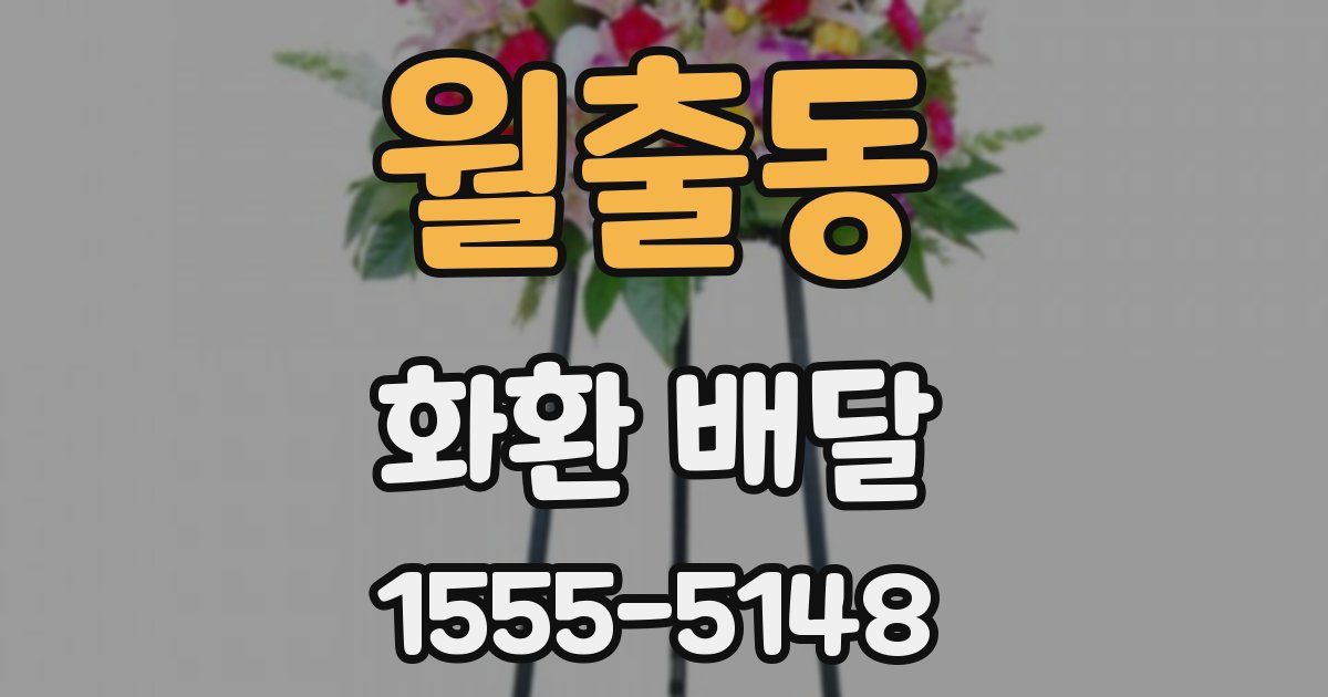 월출동 화환 배달