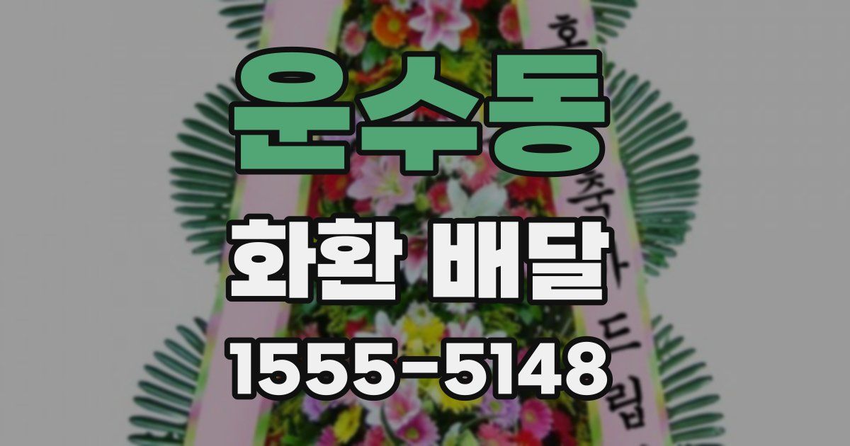 운수동 화환 배달