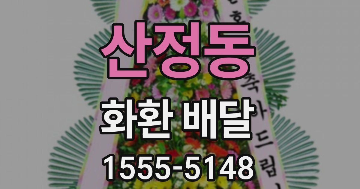 산정동 화환 배달