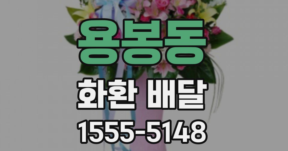 용봉동 화환 배달