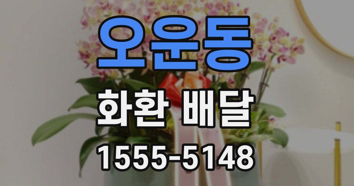 오운동 화환 배달
