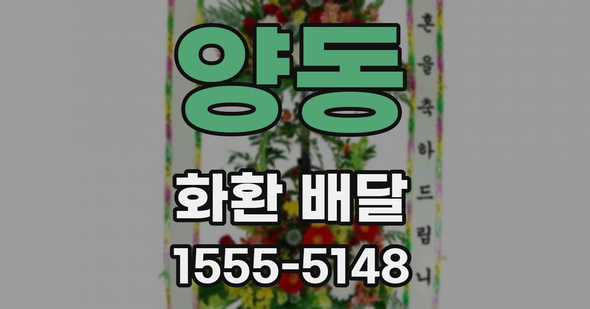 양동 화환 배달