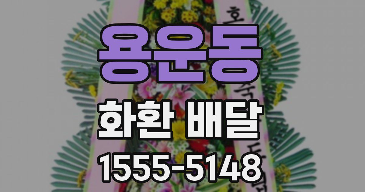 용운동 화환 배달
