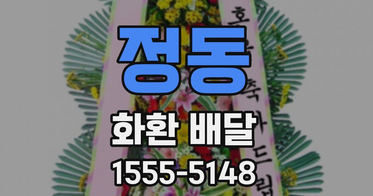 정동 화환 배달