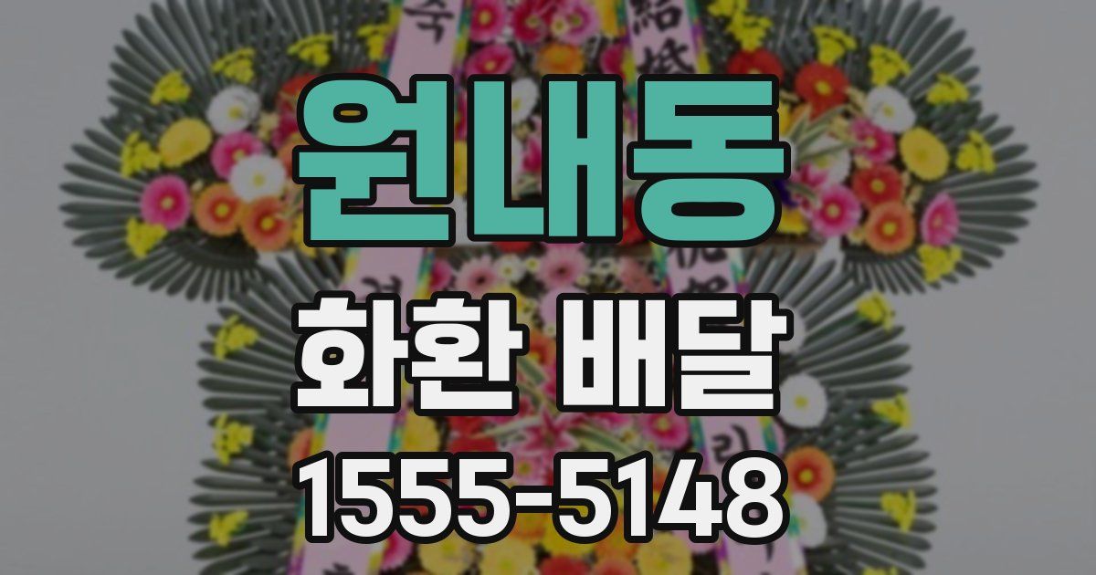 원내동 화환 배달
