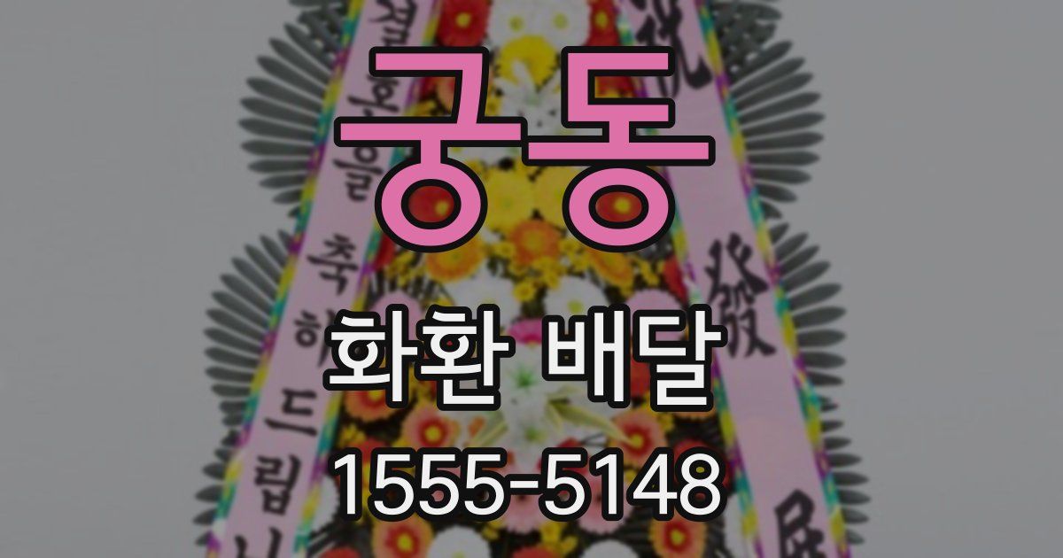 궁동 화환 배달