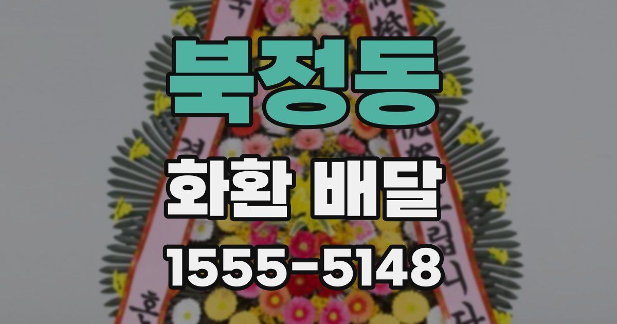 북정동 화환 배달