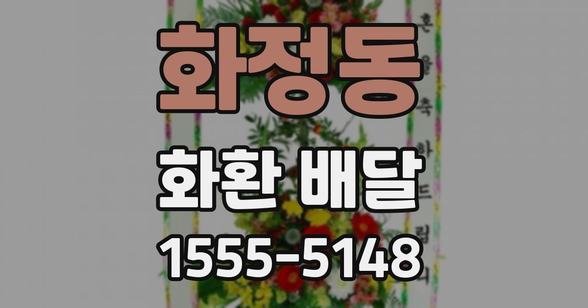 화정동 화환 배달