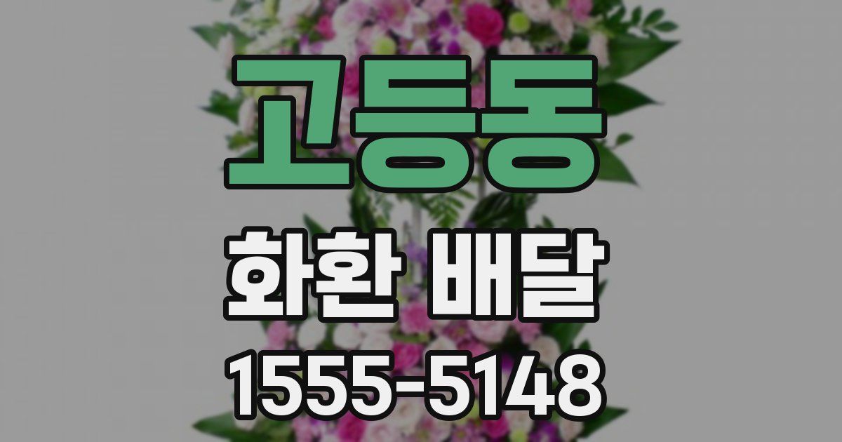 고등동 화환 배달