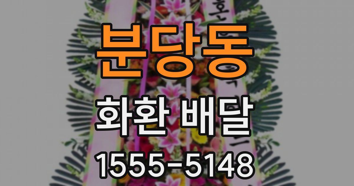 분당동 화환 배달