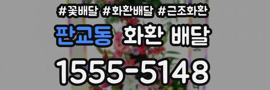 판교동 화환 배달
