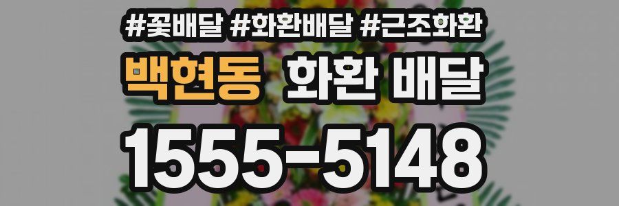 백현동 화환 배달