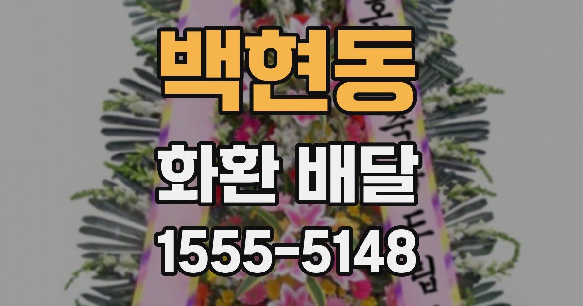 백현동 화환 배달