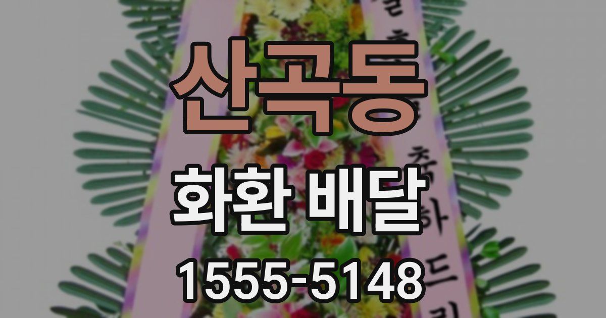 산곡동 화환 배달