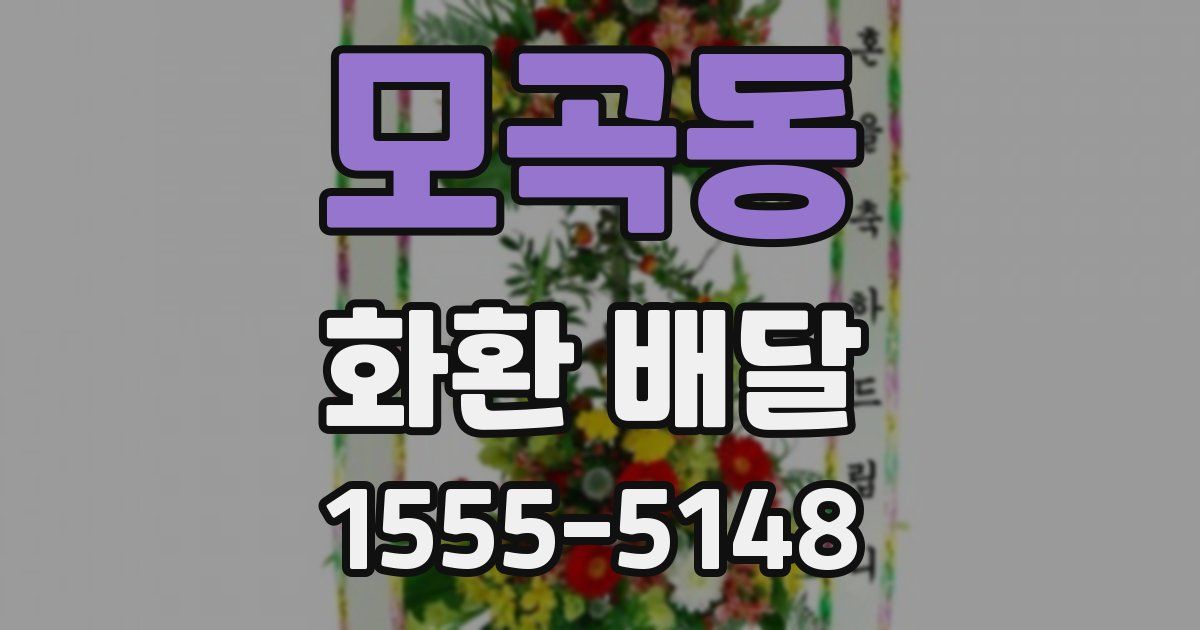 모곡동 화환 배달