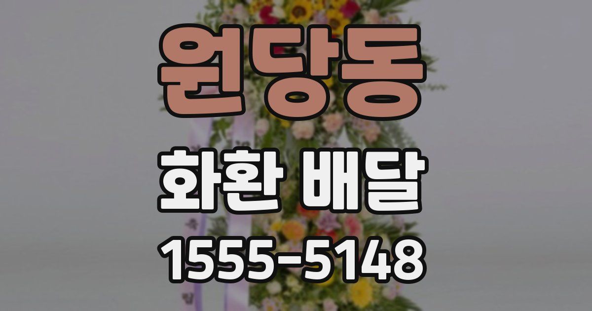 원당동 화환 배달