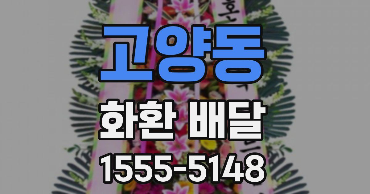 고양동 화환 배달