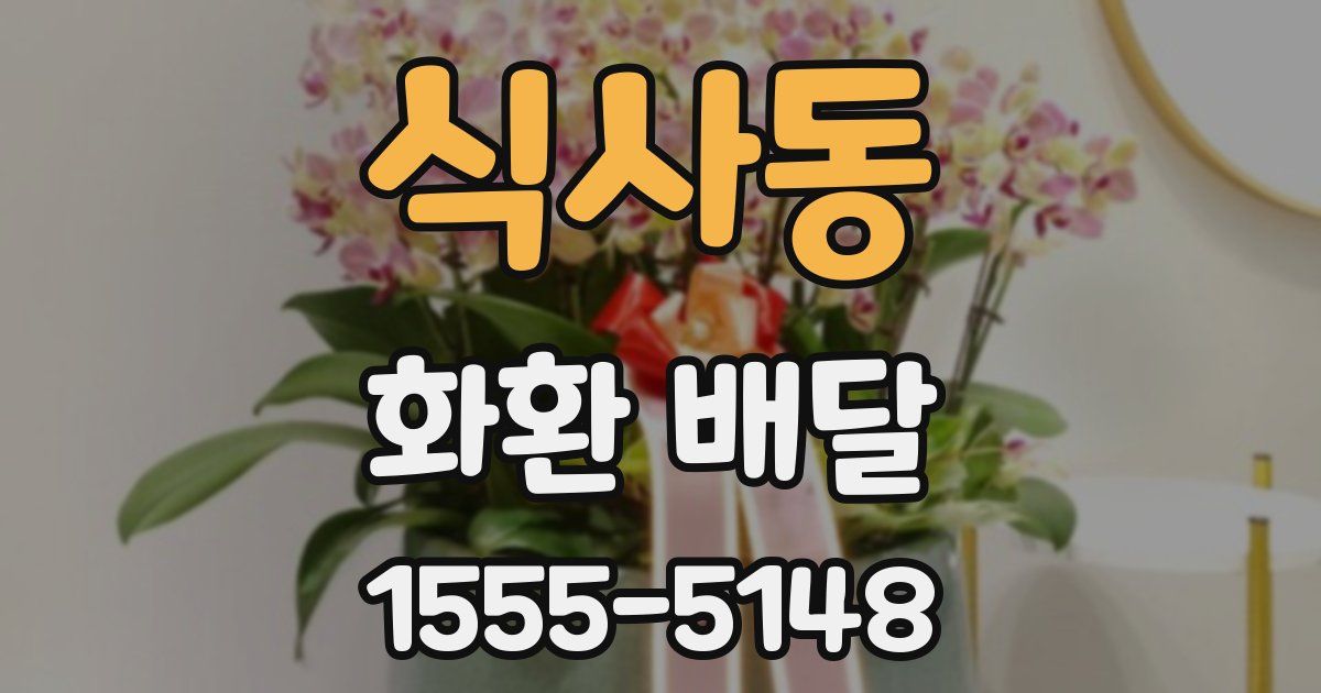 식사동 화환 배달