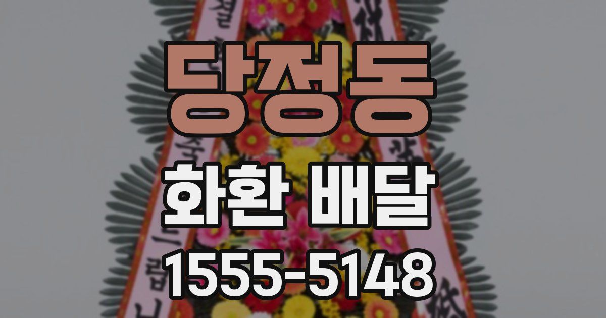 당정동 화환 배달