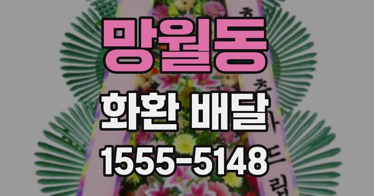 망월동 화환 배달