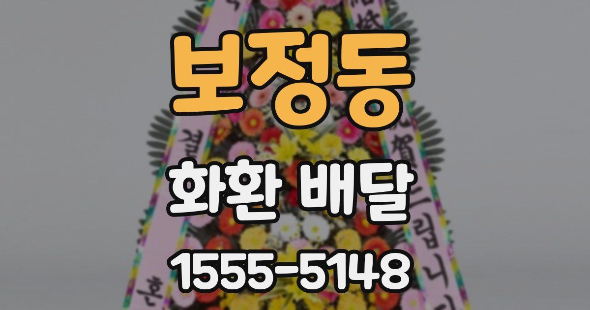 보정동 화환 배달
