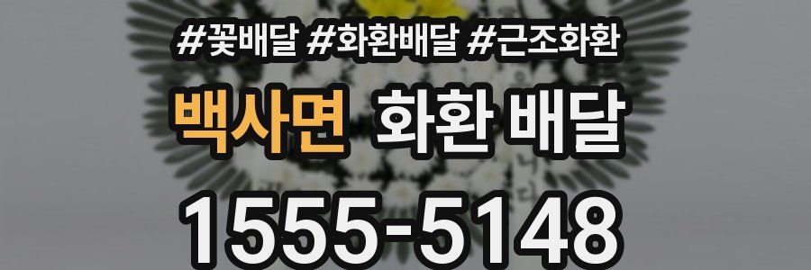 백사면 화환 배달