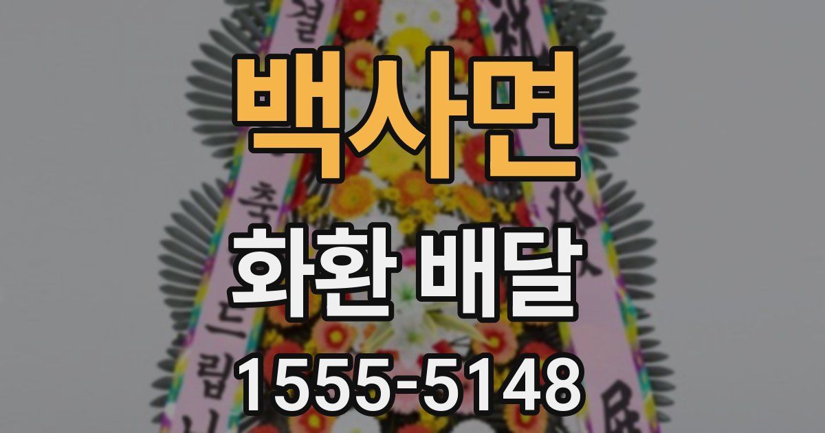 백사면 화환 배달