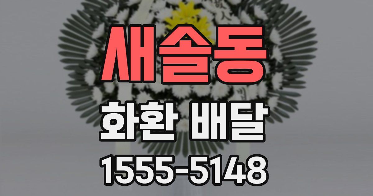 새솔동 화환 배달