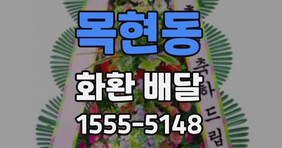 목현동 화환 배달