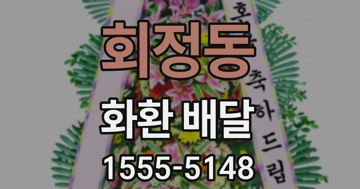 회정동 화환 배달