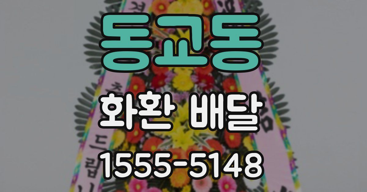 동교동 화환 배달