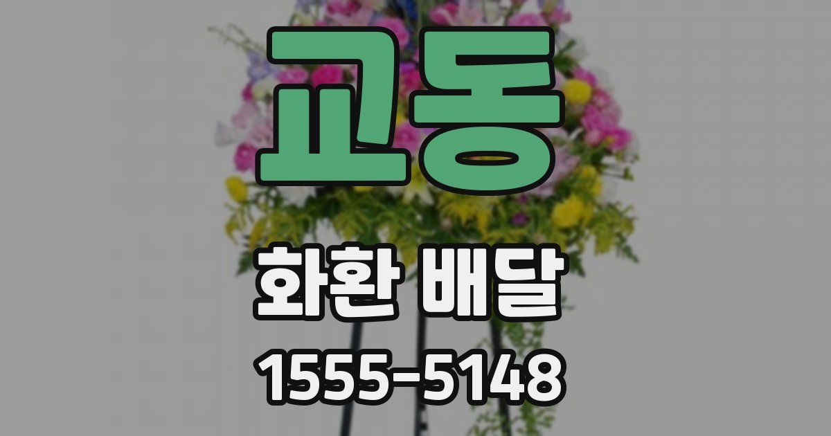 교동 화환 배달